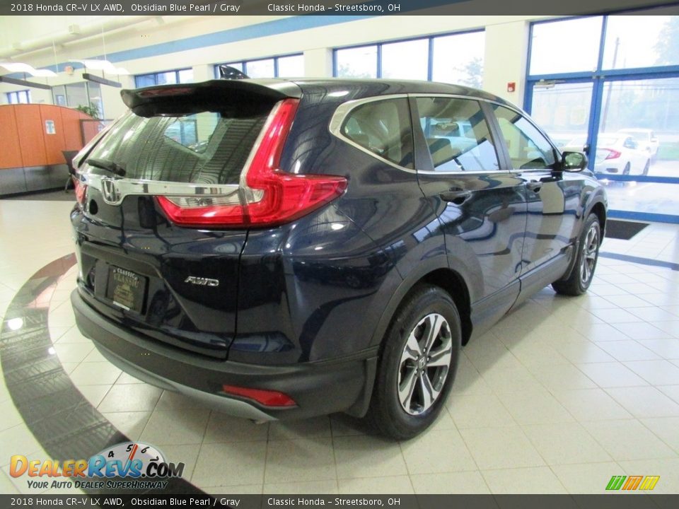 2018 Honda CR-V LX AWD Obsidian Blue Pearl / Gray Photo #7