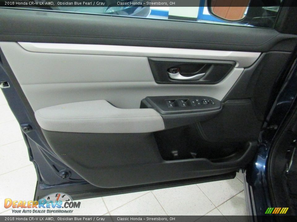 2018 Honda CR-V LX AWD Obsidian Blue Pearl / Gray Photo #16