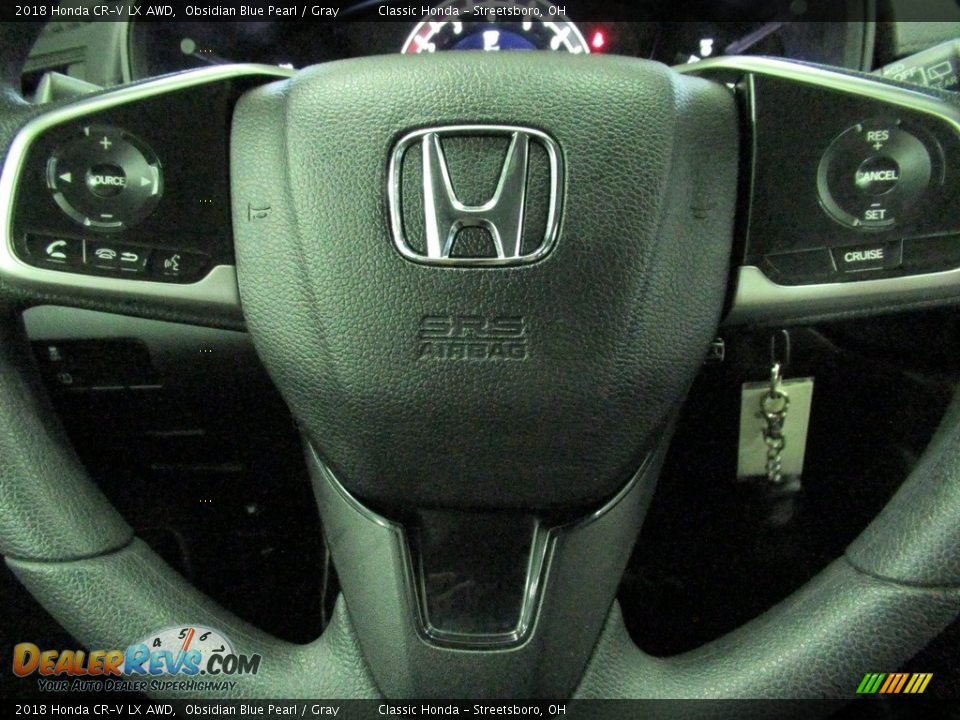 2018 Honda CR-V LX AWD Obsidian Blue Pearl / Gray Photo #27