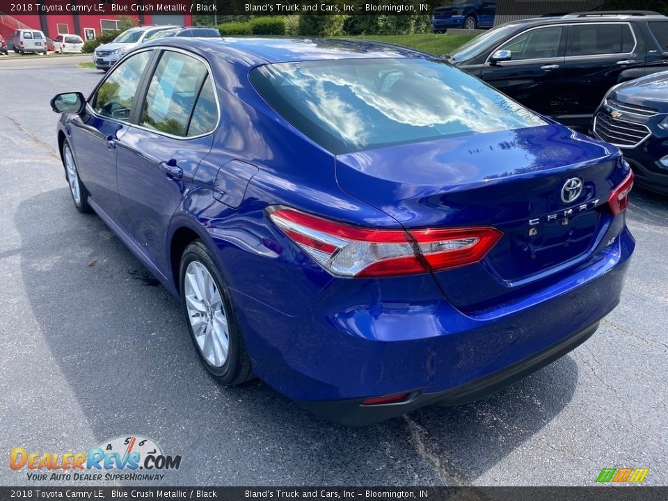 2018 Toyota Camry LE Blue Crush Metallic / Black Photo #8