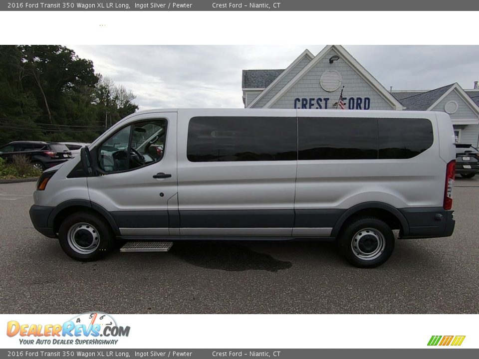 Ingot Silver 2016 Ford Transit 350 Wagon XL LR Long Photo #4