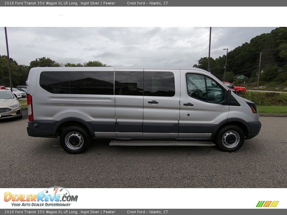 Ingot Silver 2016 Ford Transit 350 Wagon XL LR Long Photo #8