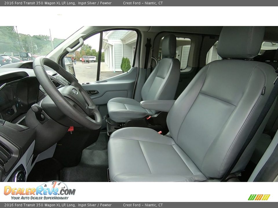 Pewter Interior - 2016 Ford Transit 350 Wagon XL LR Long Photo #11