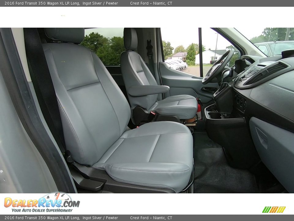 Pewter Interior - 2016 Ford Transit 350 Wagon XL LR Long Photo #23