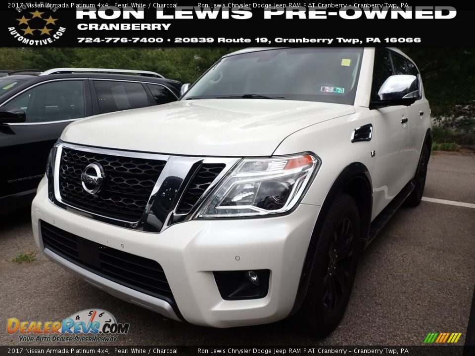 2017 Nissan Armada Platinum 4x4 Pearl White / Charcoal Photo #1