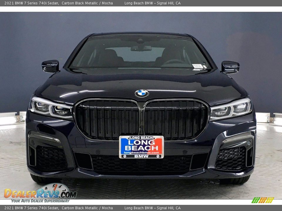 2021 BMW 7 Series 740i Sedan Carbon Black Metallic / Mocha Photo #2