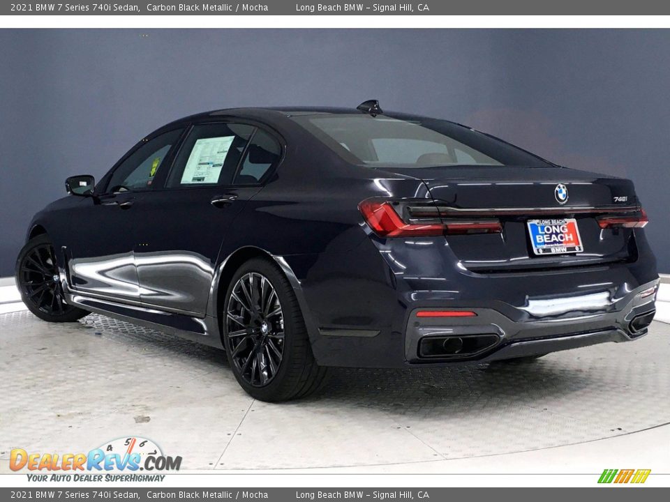 2021 BMW 7 Series 740i Sedan Carbon Black Metallic / Mocha Photo #3