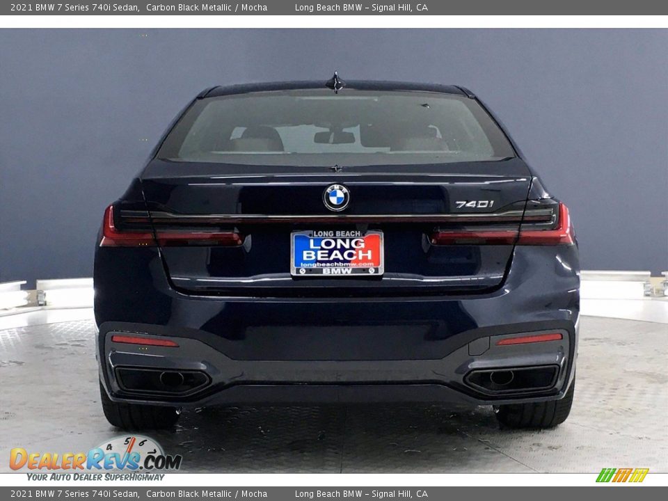 2021 BMW 7 Series 740i Sedan Carbon Black Metallic / Mocha Photo #4
