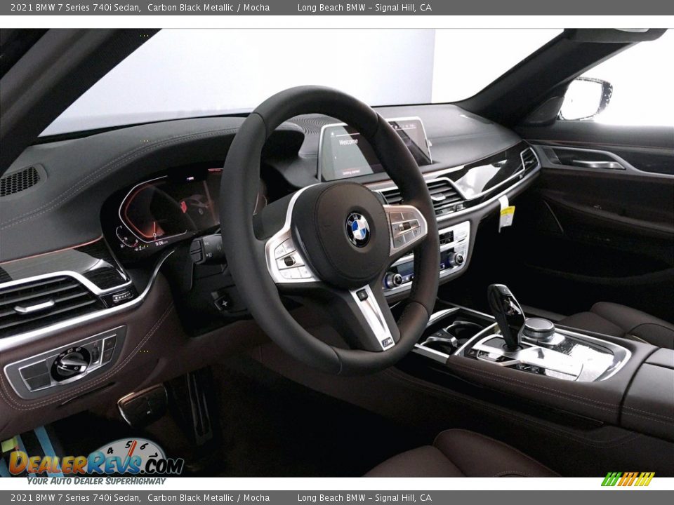 2021 BMW 7 Series 740i Sedan Carbon Black Metallic / Mocha Photo #7