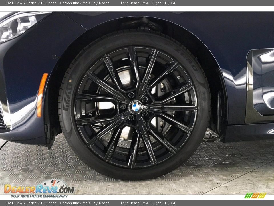 2021 BMW 7 Series 740i Sedan Carbon Black Metallic / Mocha Photo #12