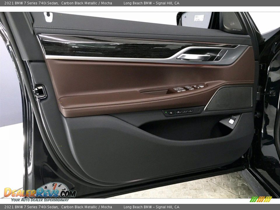 2021 BMW 7 Series 740i Sedan Carbon Black Metallic / Mocha Photo #13