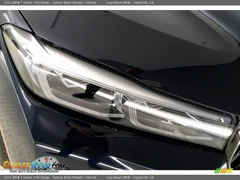 2021 BMW 7 Series 740i Sedan Carbon Black Metallic / Mocha Photo #14