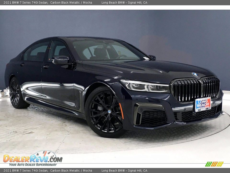 2021 BMW 7 Series 740i Sedan Carbon Black Metallic / Mocha Photo #19
