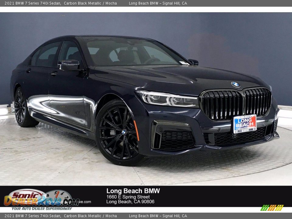 2021 BMW 7 Series 740i Sedan Carbon Black Metallic / Mocha Photo #1