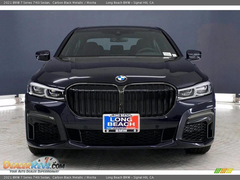2021 BMW 7 Series 740i Sedan Carbon Black Metallic / Mocha Photo #2