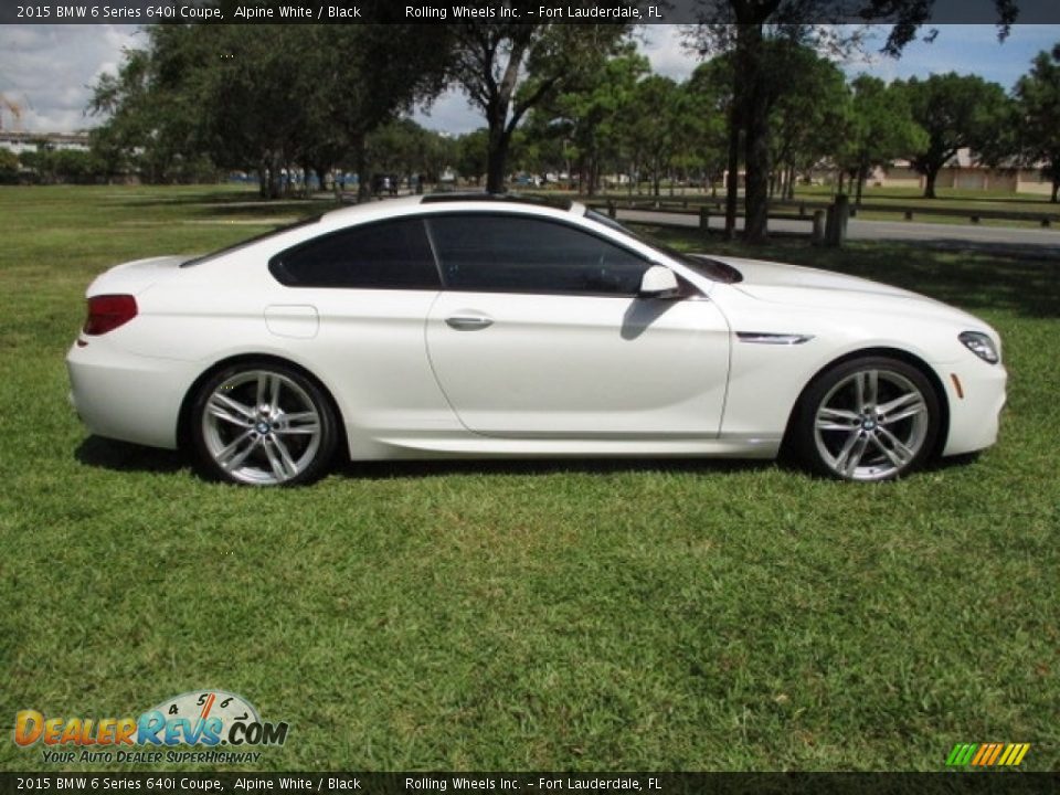 2015 BMW 6 Series 640i Coupe Alpine White / Black Photo #3
