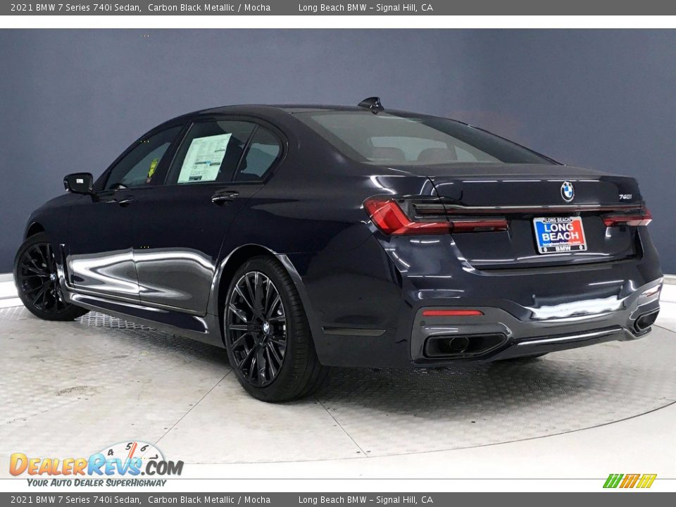 2021 BMW 7 Series 740i Sedan Carbon Black Metallic / Mocha Photo #3