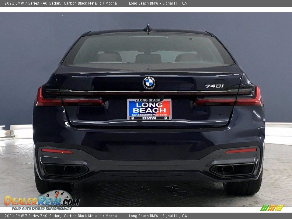 2021 BMW 7 Series 740i Sedan Carbon Black Metallic / Mocha Photo #4