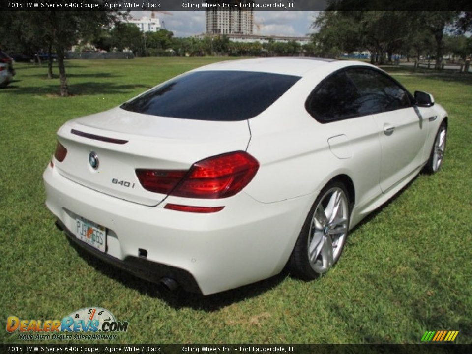 2015 BMW 6 Series 640i Coupe Alpine White / Black Photo #5