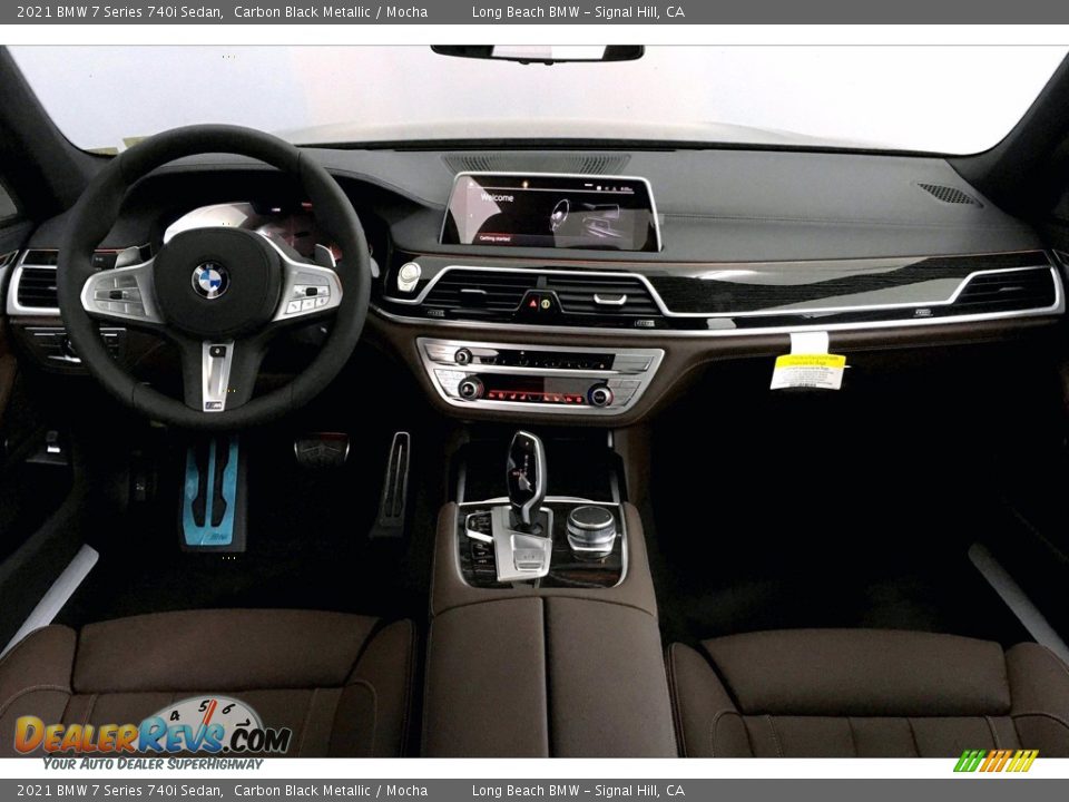 2021 BMW 7 Series 740i Sedan Carbon Black Metallic / Mocha Photo #5