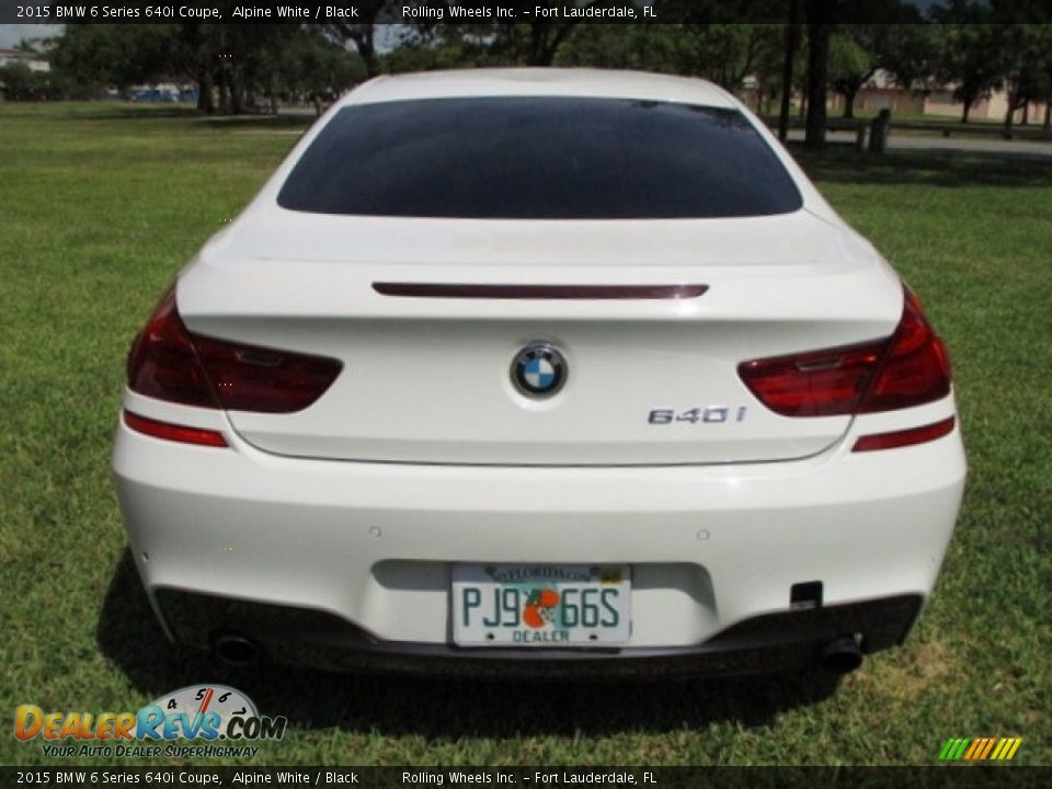 2015 BMW 6 Series 640i Coupe Alpine White / Black Photo #7