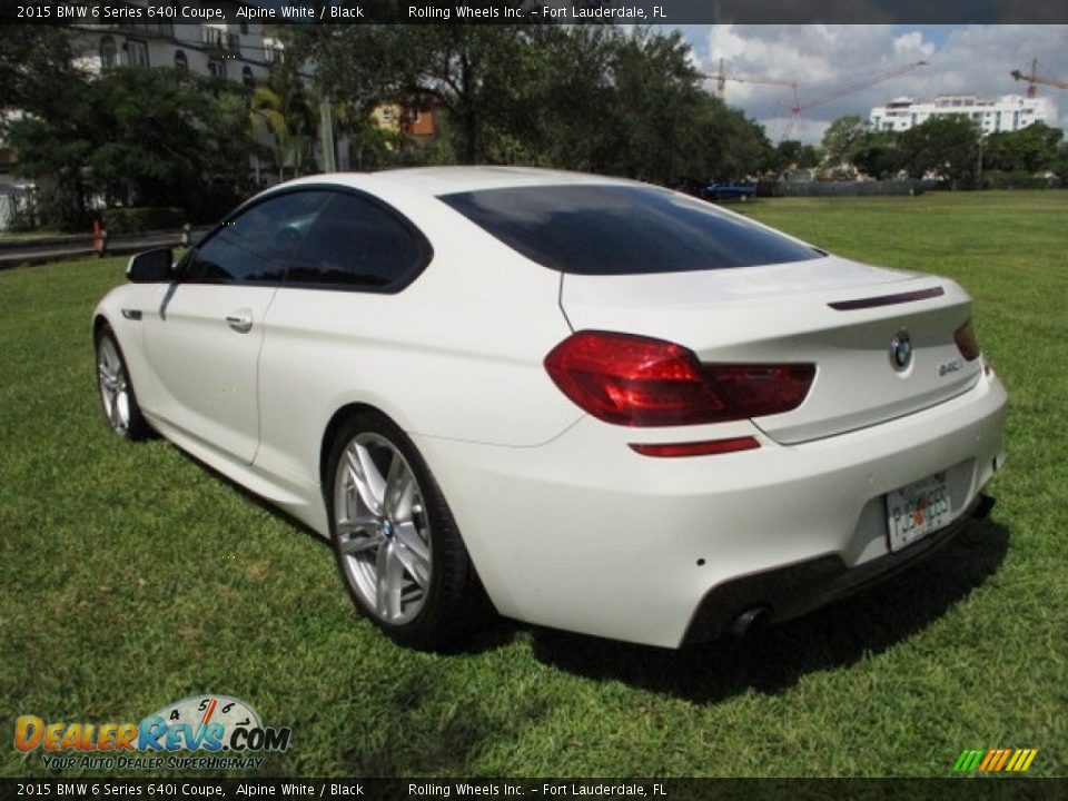 2015 BMW 6 Series 640i Coupe Alpine White / Black Photo #9