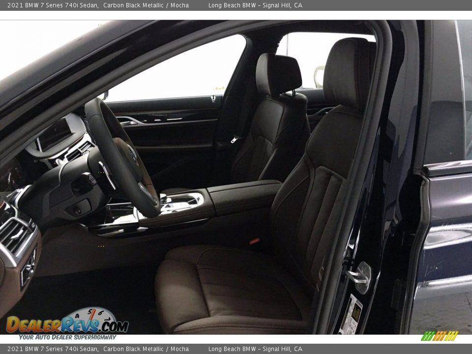 2021 BMW 7 Series 740i Sedan Carbon Black Metallic / Mocha Photo #9