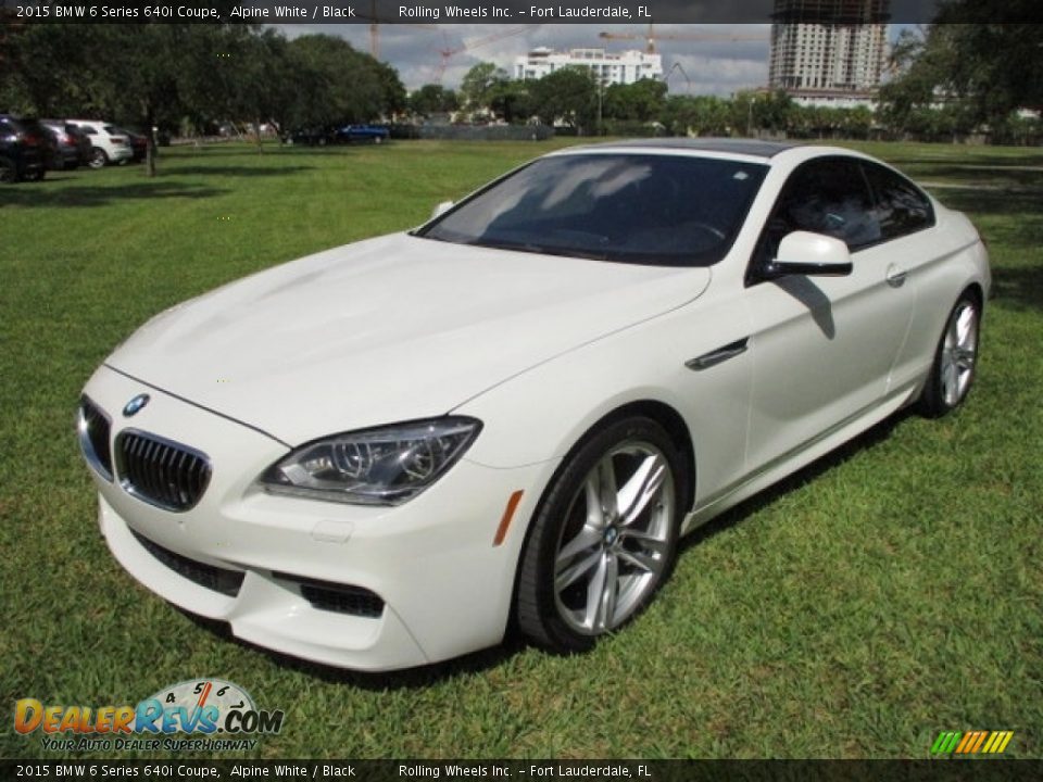 2015 BMW 6 Series 640i Coupe Alpine White / Black Photo #13