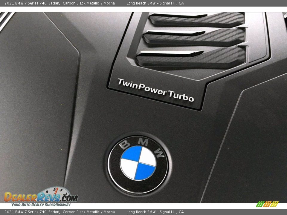 2021 BMW 7 Series 740i Sedan Carbon Black Metallic / Mocha Photo #11