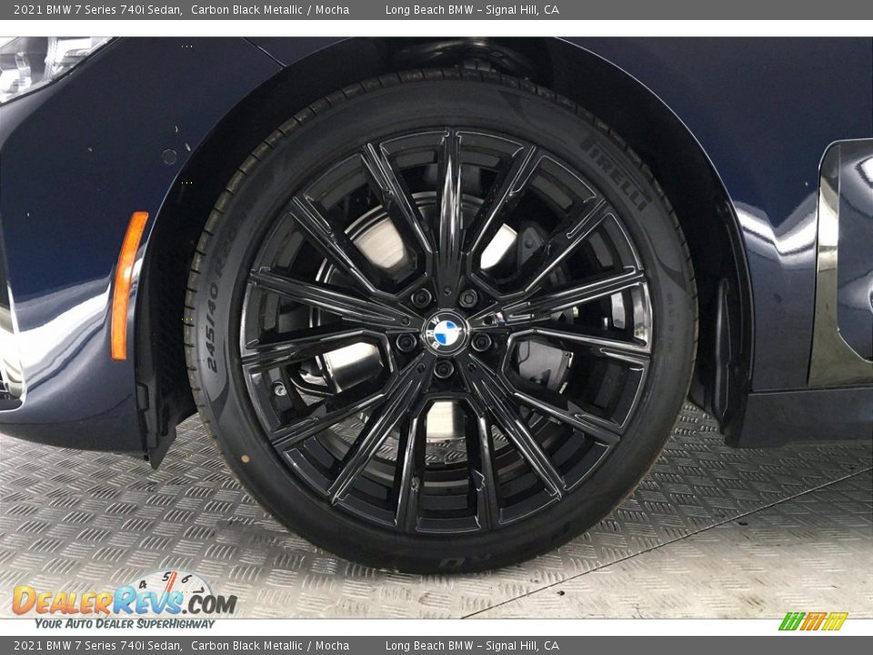 2021 BMW 7 Series 740i Sedan Carbon Black Metallic / Mocha Photo #12