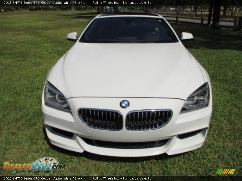 2015 BMW 6 Series 640i Coupe Alpine White / Black Photo #15