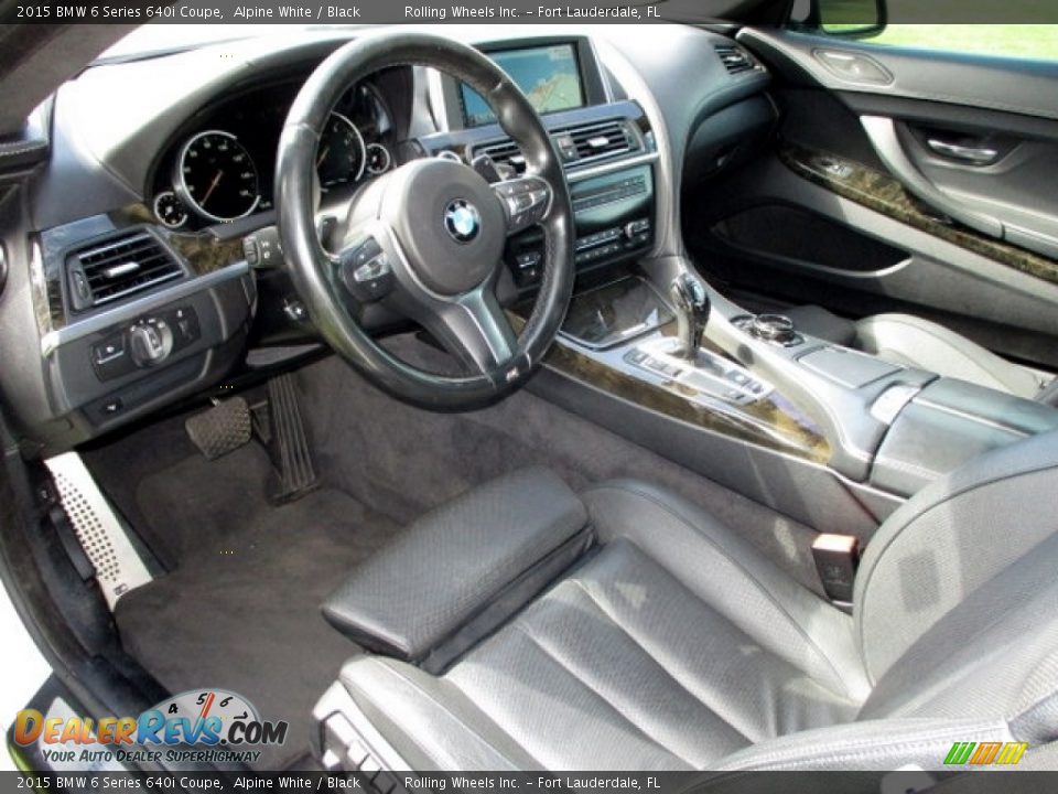 2015 BMW 6 Series 640i Coupe Alpine White / Black Photo #16