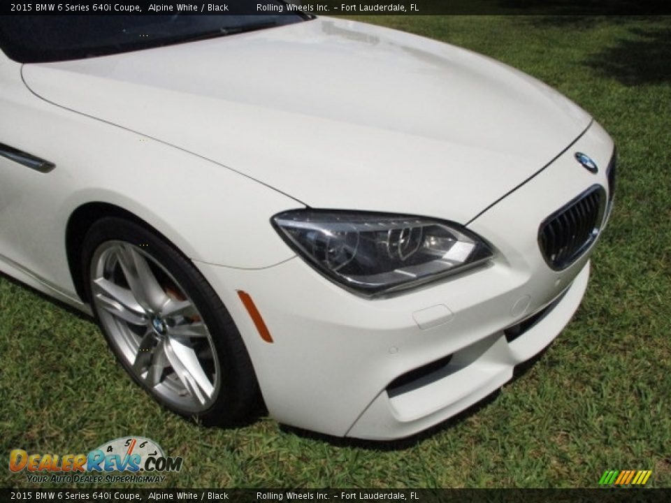 2015 BMW 6 Series 640i Coupe Alpine White / Black Photo #17