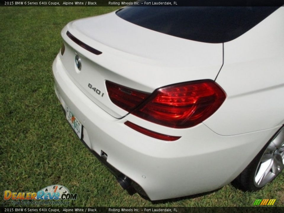 2015 BMW 6 Series 640i Coupe Alpine White / Black Photo #19
