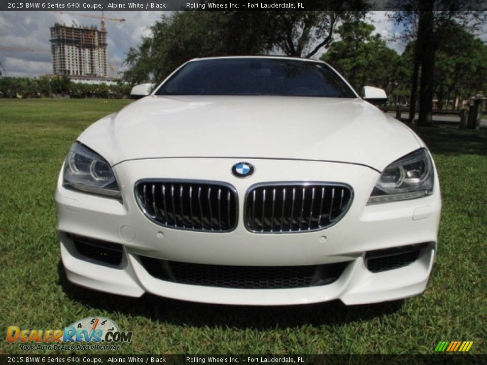 2015 BMW 6 Series 640i Coupe Alpine White / Black Photo #21