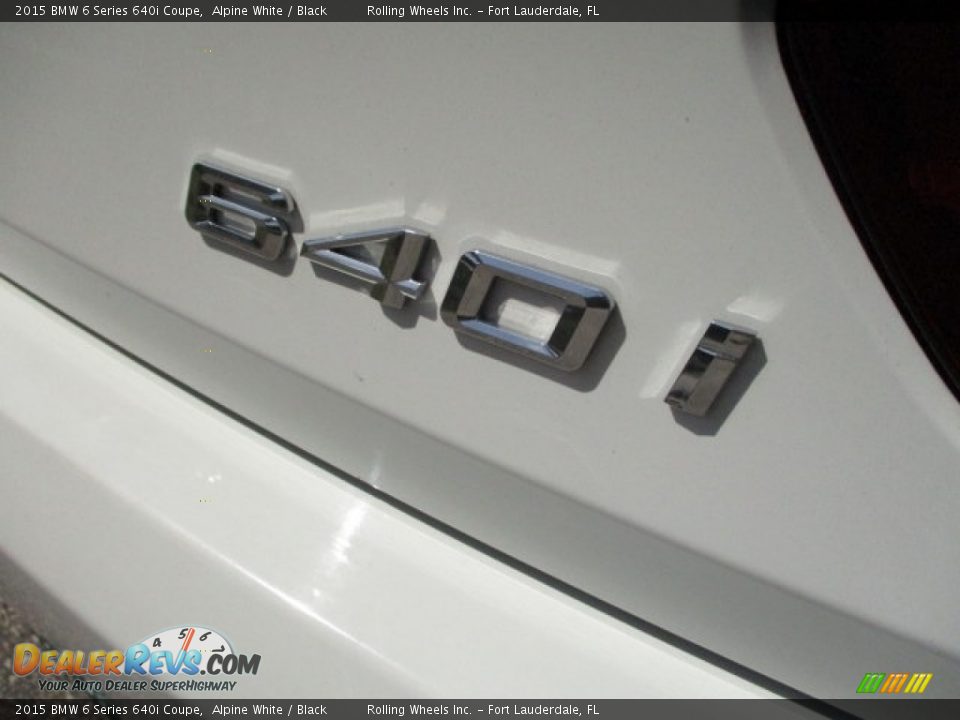 2015 BMW 6 Series 640i Coupe Alpine White / Black Photo #26