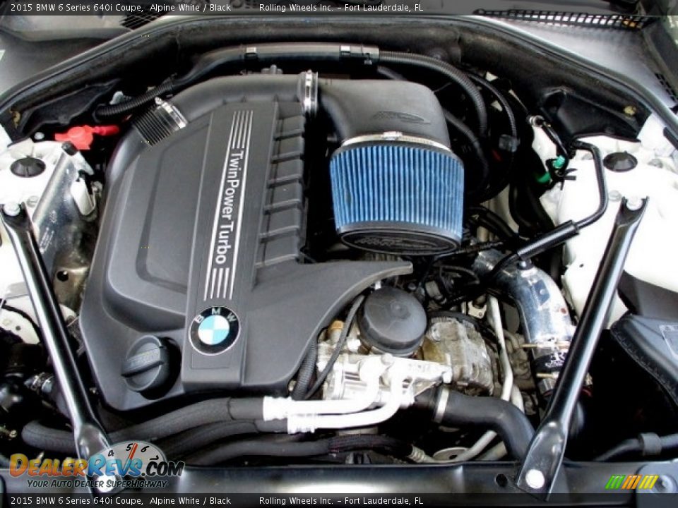 2015 BMW 6 Series 640i Coupe Alpine White / Black Photo #27