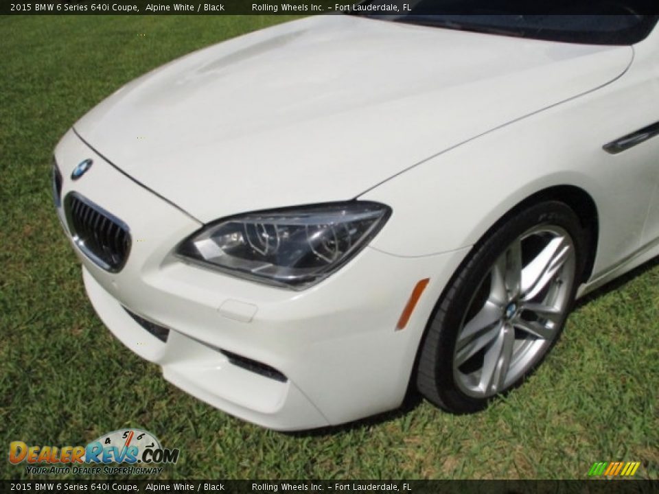 2015 BMW 6 Series 640i Coupe Alpine White / Black Photo #28