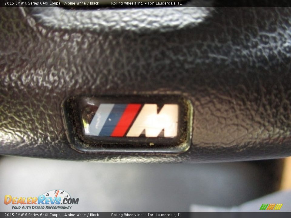 2015 BMW 6 Series 640i Coupe Alpine White / Black Photo #29