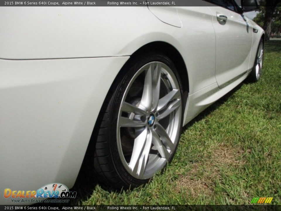 2015 BMW 6 Series 640i Coupe Alpine White / Black Photo #31