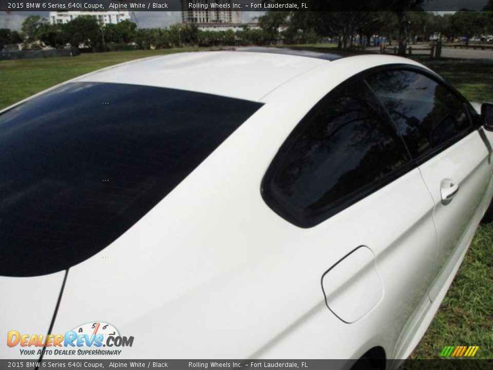 2015 BMW 6 Series 640i Coupe Alpine White / Black Photo #33