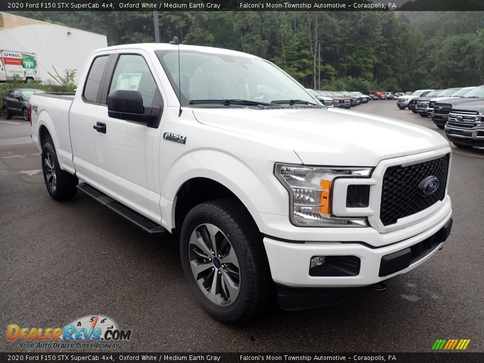 2020 Ford F150 STX SuperCab 4x4 Oxford White / Medium Earth Gray Photo #2