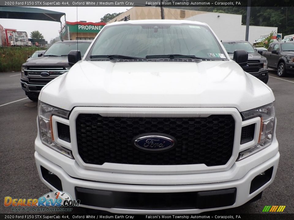 2020 Ford F150 STX SuperCab 4x4 Oxford White / Medium Earth Gray Photo #3