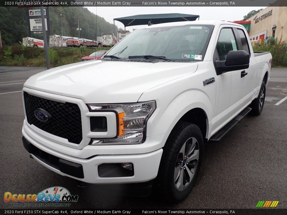 2020 Ford F150 STX SuperCab 4x4 Oxford White / Medium Earth Gray Photo #4