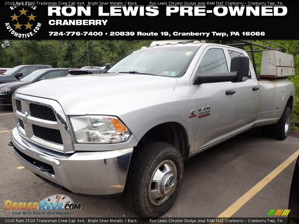 2016 Ram 3500 Tradesman Crew Cab 4x4 Bright Silver Metallic / Black Photo #1