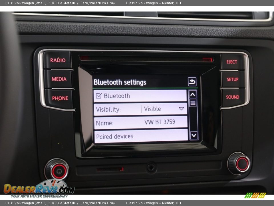 2018 Volkswagen Jetta S Silk Blue Metallic / Black/Palladium Gray Photo #10