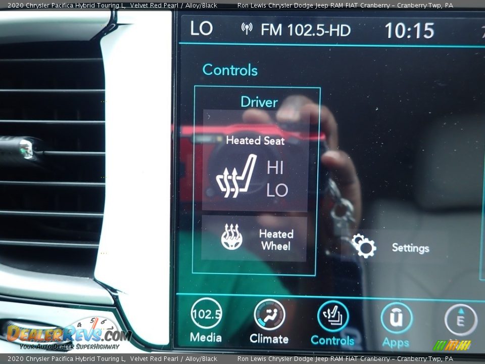 2020 Chrysler Pacifica Hybrid Touring L Velvet Red Pearl / Alloy/Black Photo #19