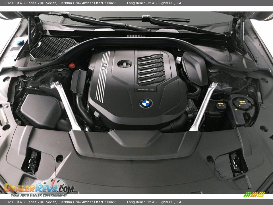 2021 BMW 7 Series 740i Sedan Bernina Gray Amber Effect / Black Photo #10