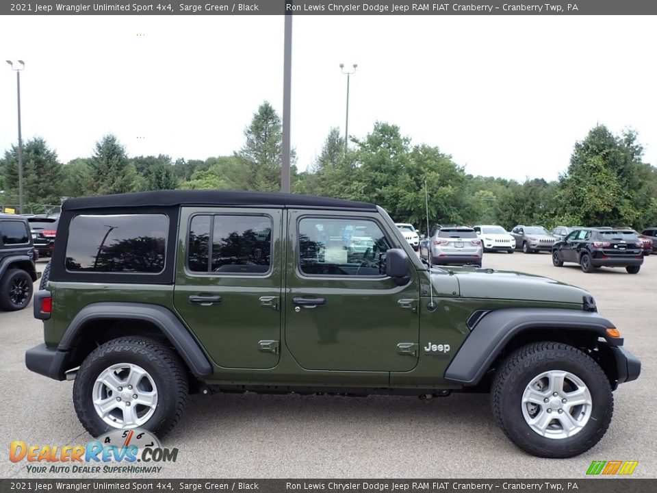 2021 Jeep Wrangler Unlimited Sport 4x4 Sarge Green / Black Photo #4
