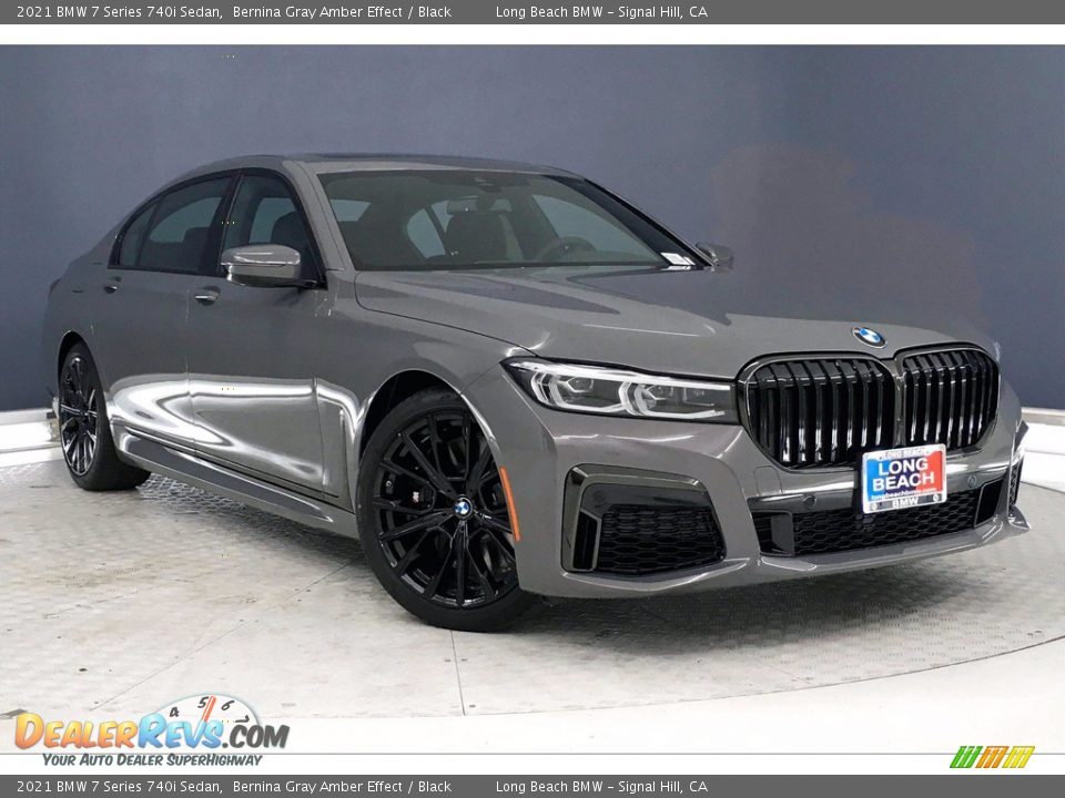 2021 BMW 7 Series 740i Sedan Bernina Gray Amber Effect / Black Photo #19